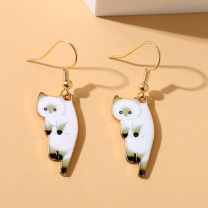 1 Pair Cute Kitten Drop Hook Earrings