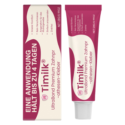 🔥Timilk® UltraBond Premium Denture Adhesive 🔥 FDA Certified (Clinically Proven 4-Day Hold for Secure, Comfortable & Zinc-Free Denture Fit 🦷)