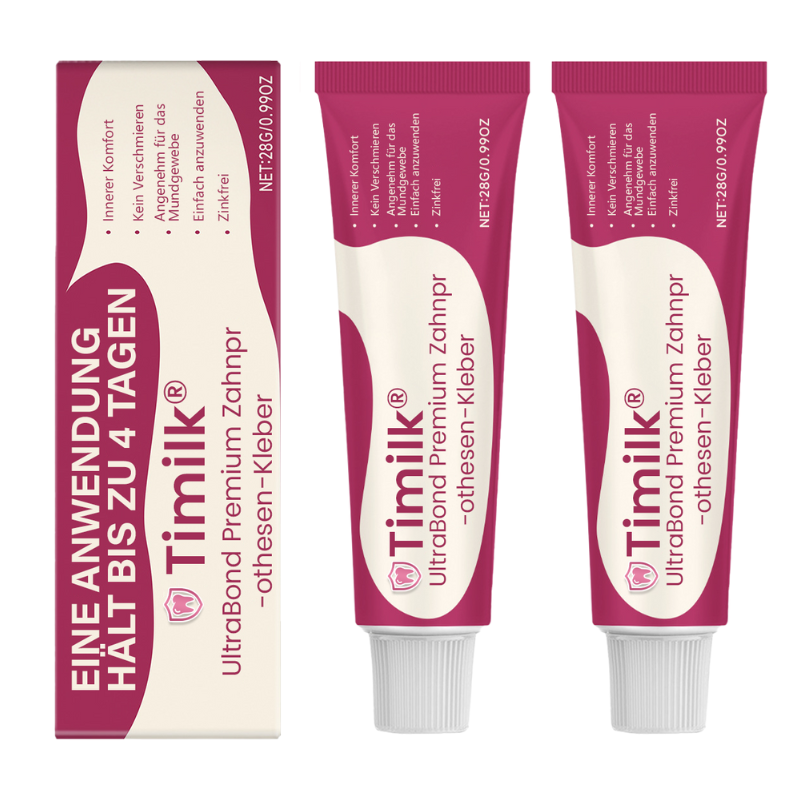🔥Timilk® UltraBond Premium Denture Adhesive 🔥 FDA Certified (Clinically Proven 4-Day Hold for Secure, Comfortable & Zinc-Free Denture Fit 🦷)