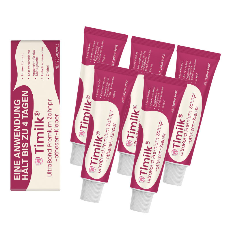 🔥Timilk® UltraBond Premium Denture Adhesive 🔥 FDA Certified (Clinically Proven 4-Day Hold for Secure, Comfortable & Zinc-Free Denture Fit 🦷)