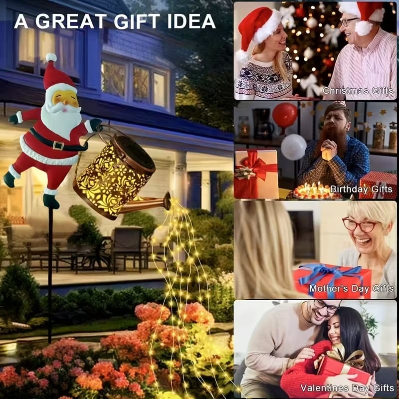 🎅🎅Christmas Claus Solar Kettle Lights