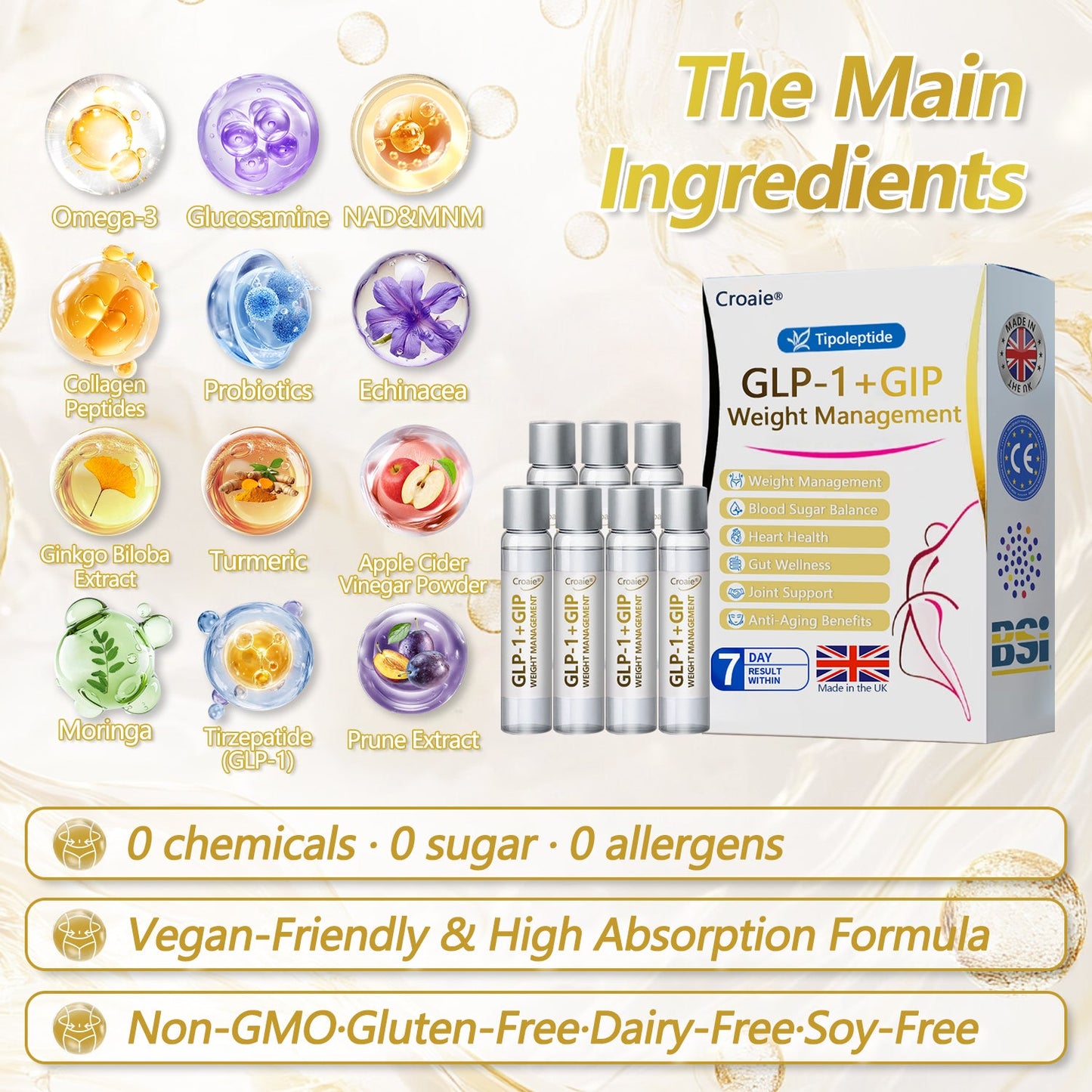 MHRA 🇬🇧 | Official UK 🇬🇧 Store — Croaie® Telportide Oral Solution, GIP and GLP-1 Dual-Action Weight Loss Solution, One Bottle Daily, Results in 7 Days🩹