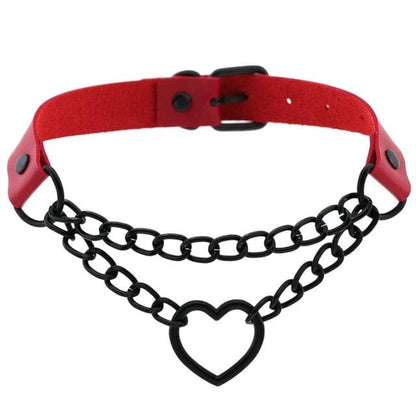 Black Heart Chain Choker
