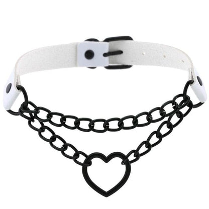 Black Heart Chain Choker