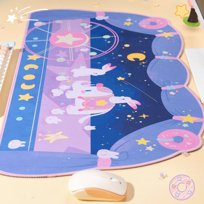 Bunny Circus Moon Extra Large Desk Mouse Pad