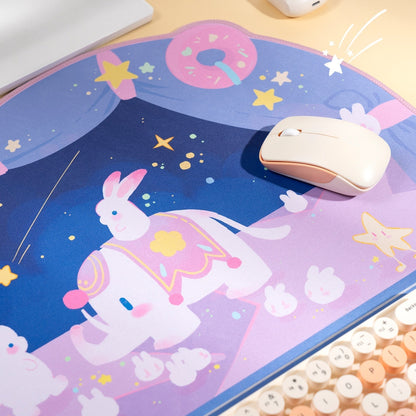 Bunny Circus Moon Extra Large Desk Mouse Pad