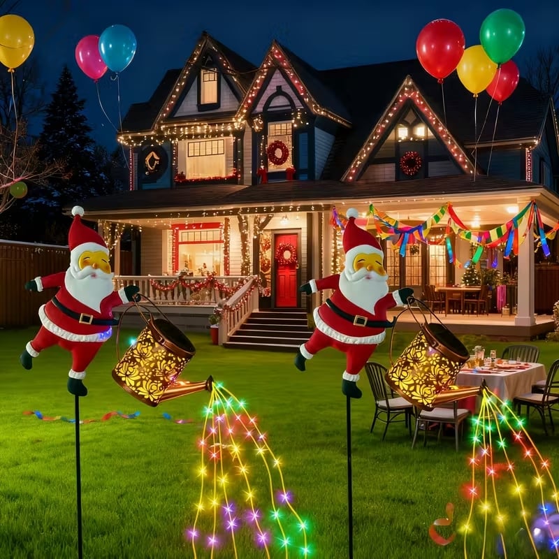 🎅🎅Christmas Claus Solar Kettle Lights